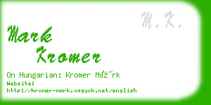 mark kromer business card